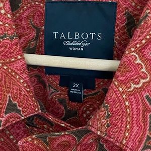 Fall, paisley print fully lined jacket. Talbots